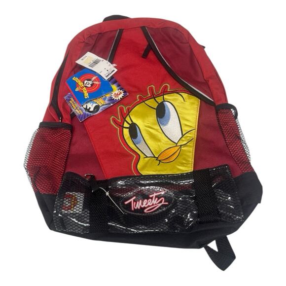 Looney Tunes Other - NWT 2000 Looney Tunes Red Black Tweetty Bird Backpack Mervyn's California Retro